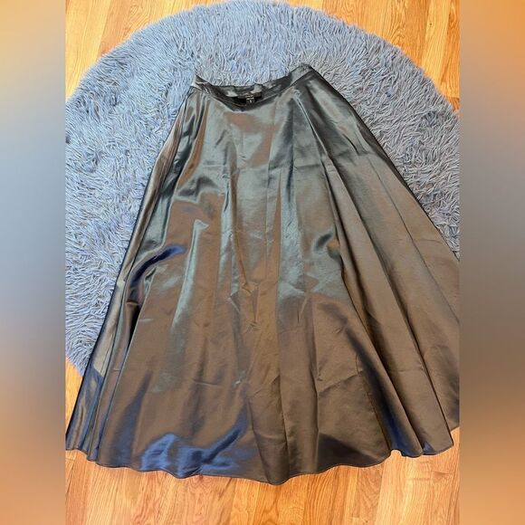 Gunne Sax for Jessica McClintock Dark Gray Metallic Maxi Skirt - Picture 1 of 8